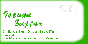istvan bujtor business card